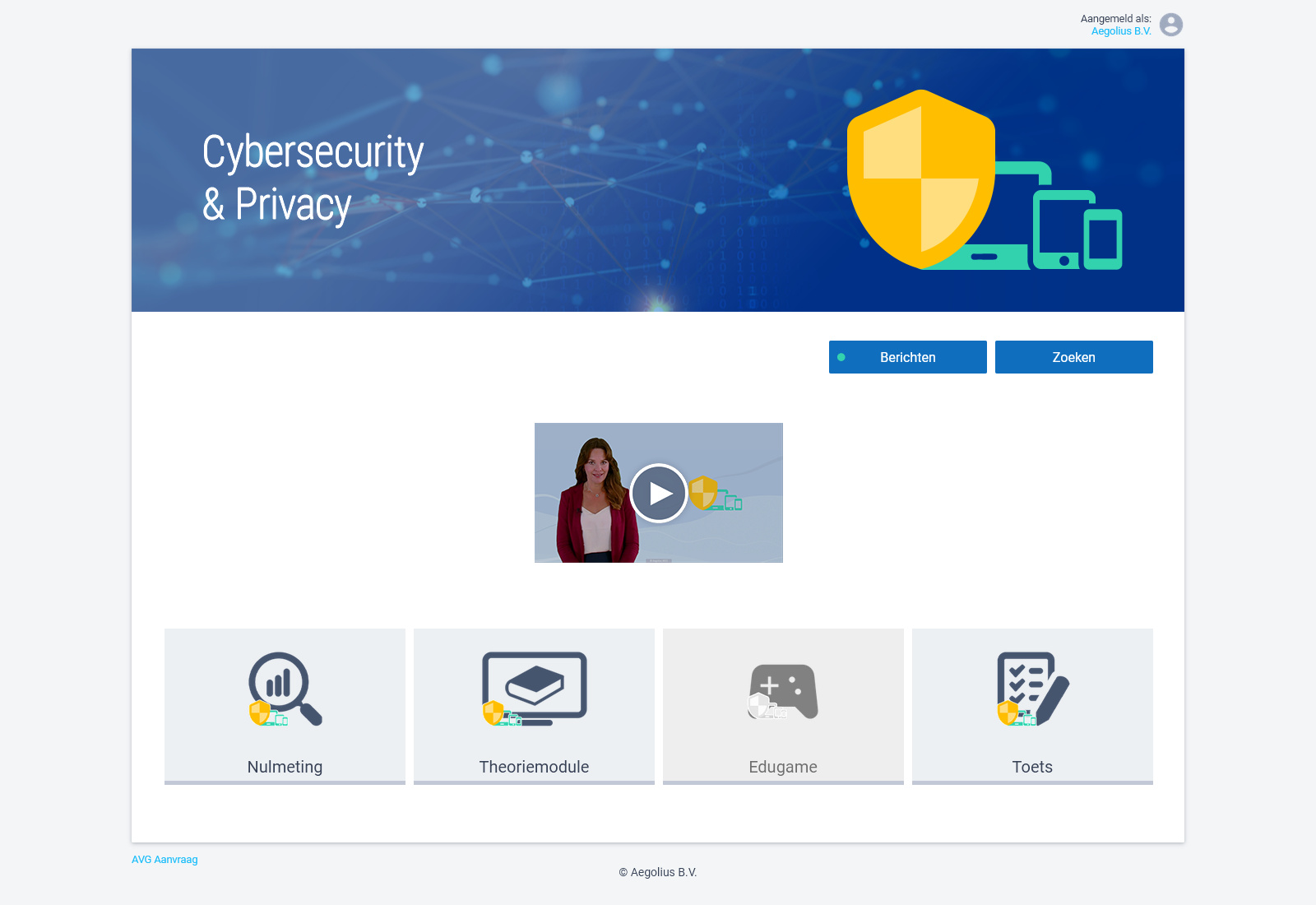 Leerarrangement Cybersecurity & Privacy demo portal