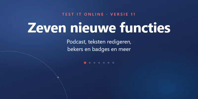 Banner Test IT Online versie 11: zeven nieuwe functies