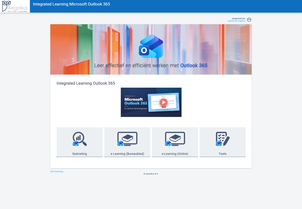 Portal van het leerarrangement met de introductievideo
